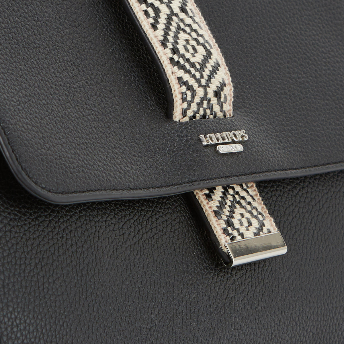 Grand sac porté épaule noir Pema