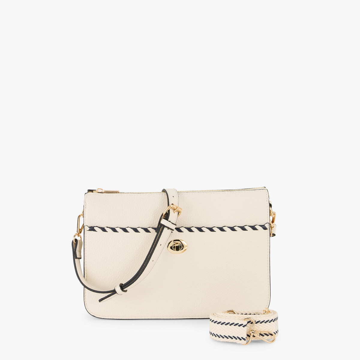 Sac multi poches blanc Pivoine