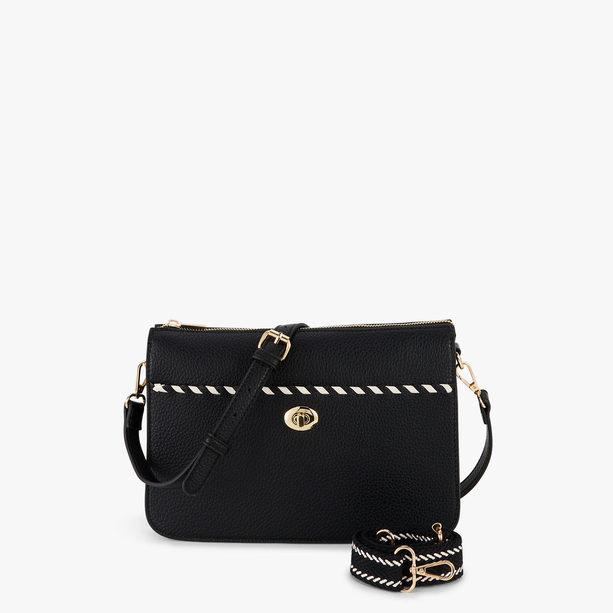 Sac multi poches noir Pivoine