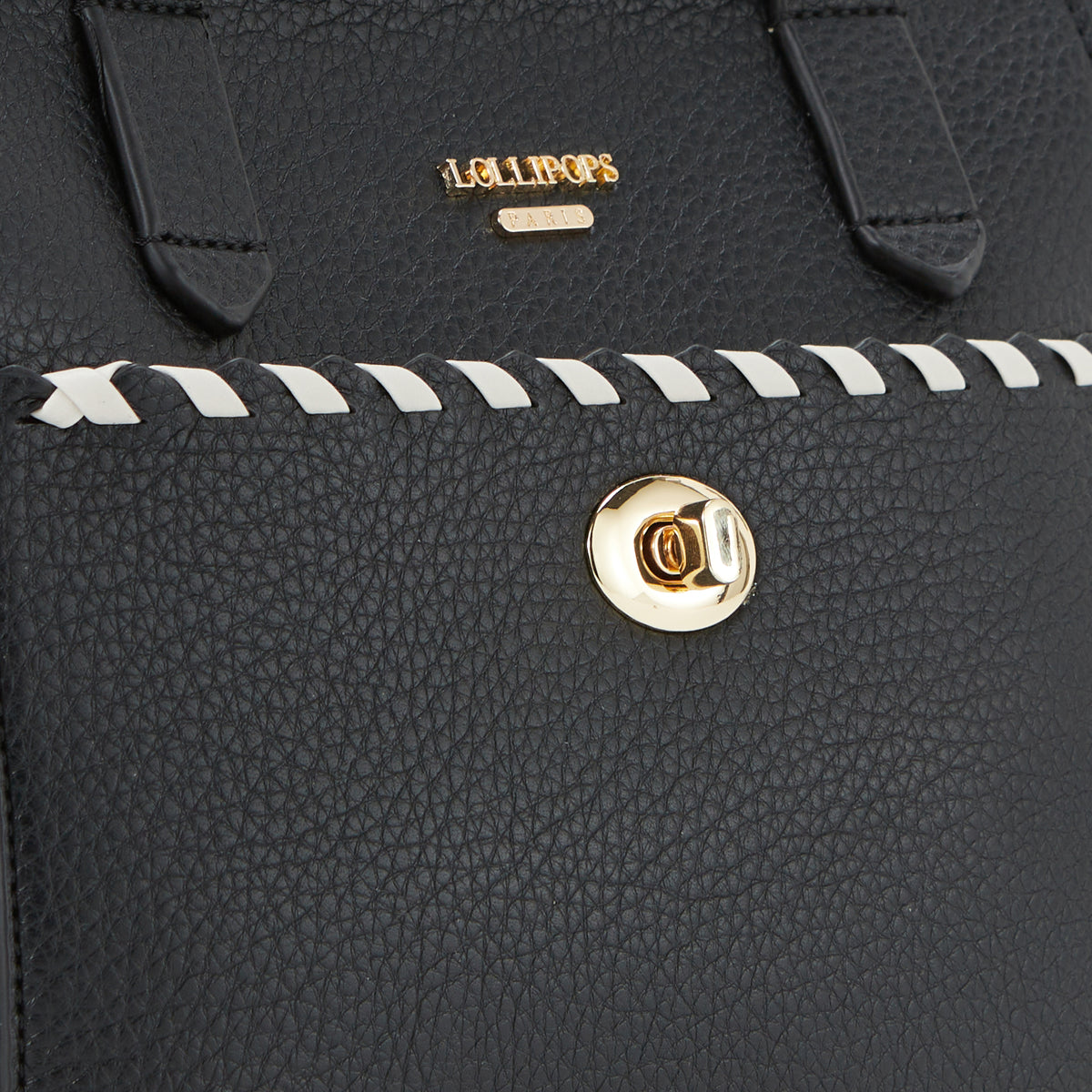 Sac shopper noir Pivoine