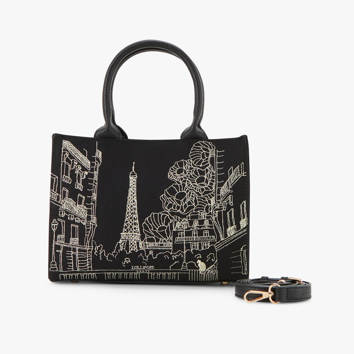 Sac shopper noir Pierette