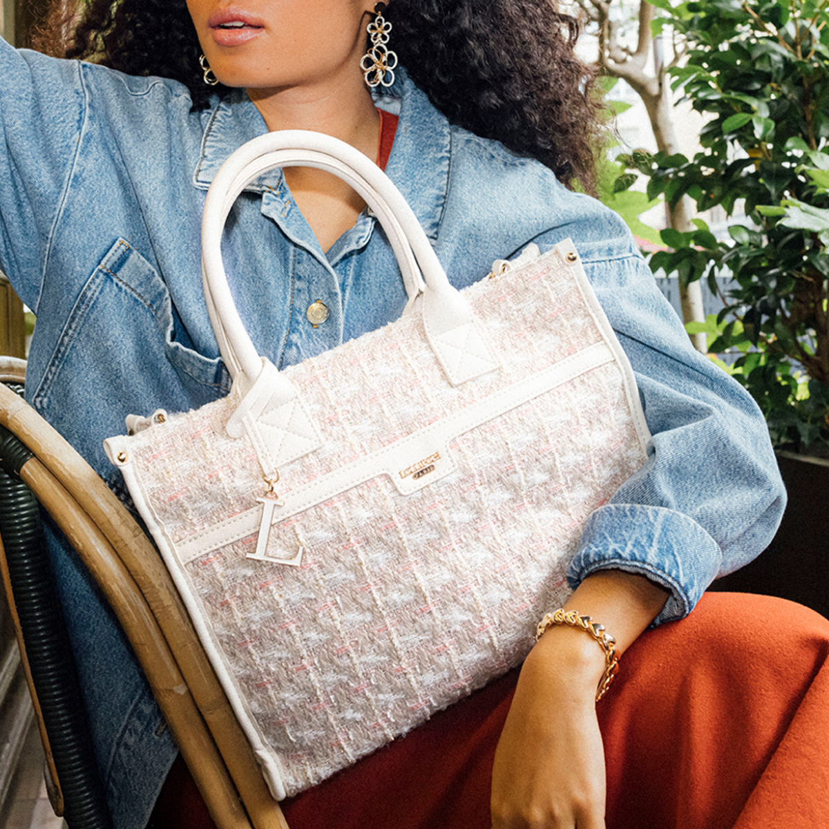 Grand sac shopper beige Paula