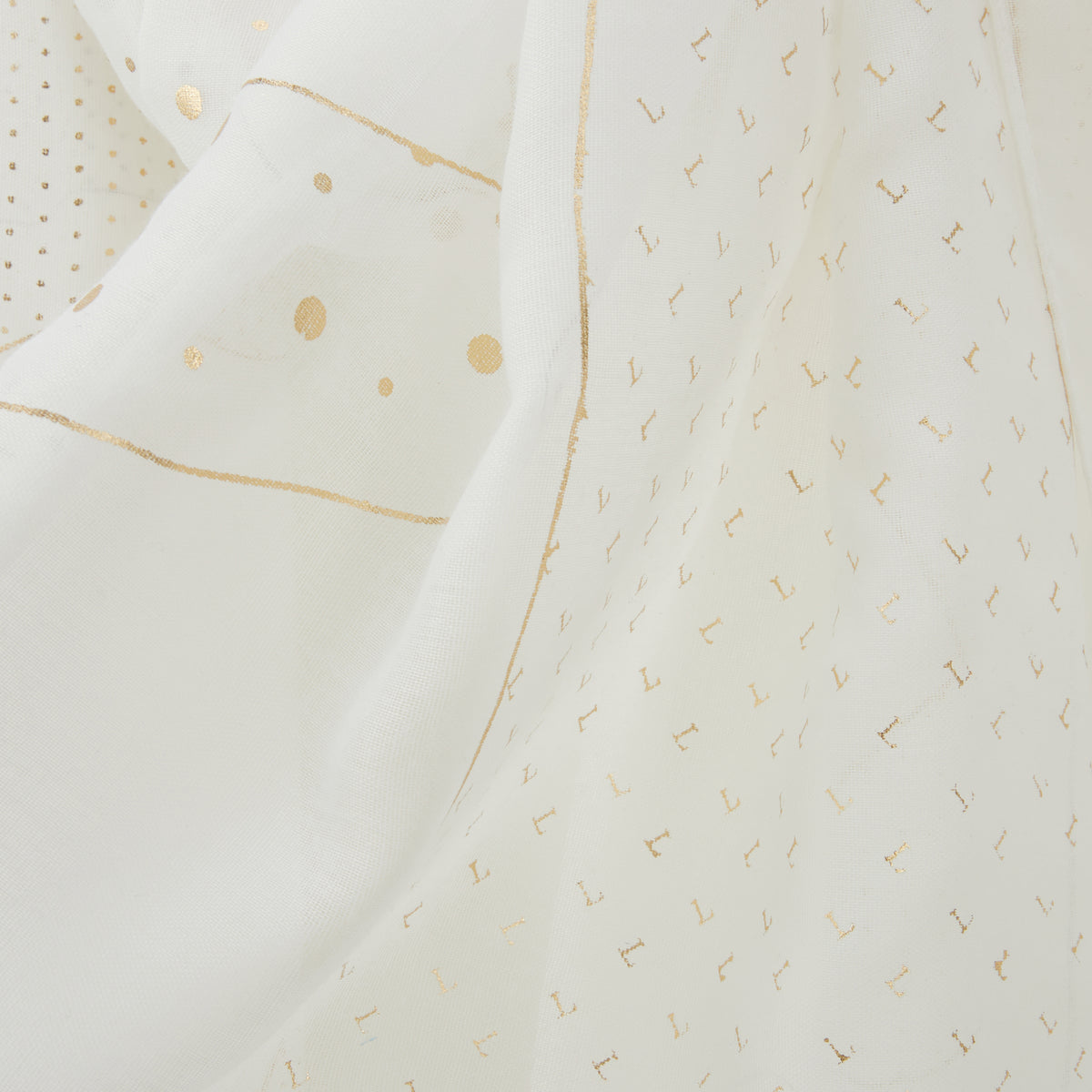 Foulard rectangulaire blanc Page