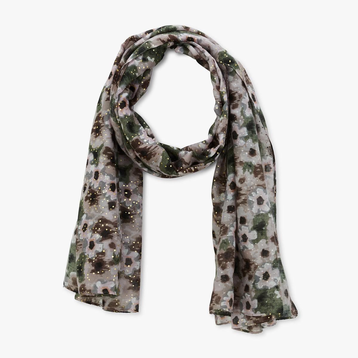 Foulard rectangulaire kaki Pya