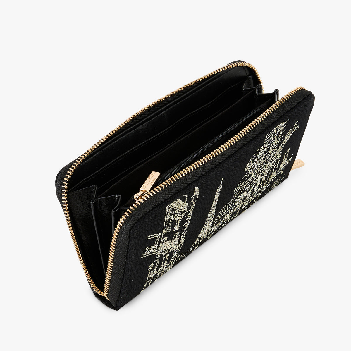 Grand portefeuille noir Pierette