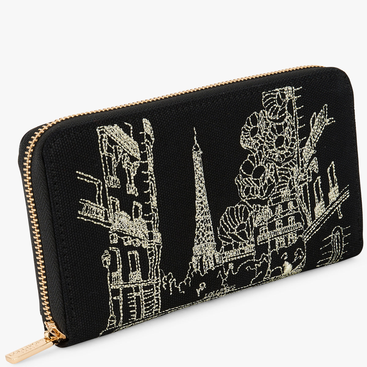 Grand portefeuille noir Pierette