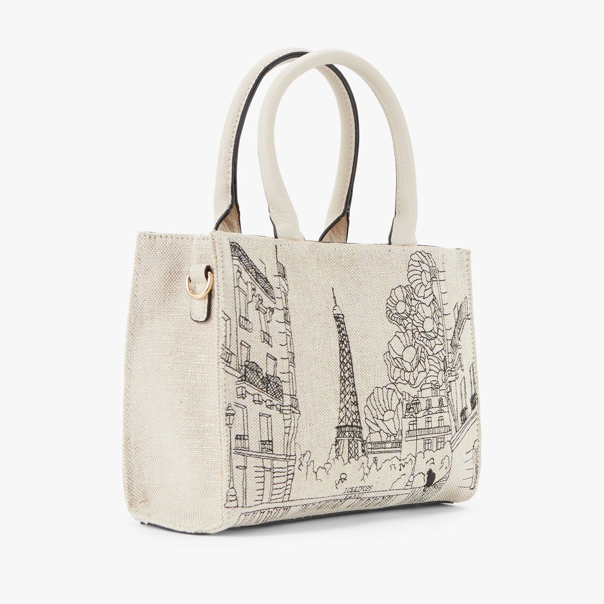 Sac shopper blanc Pierette