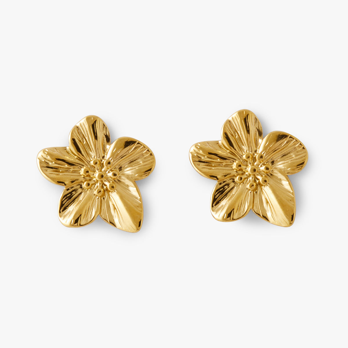 Boucles d'oreilles fleur Acier