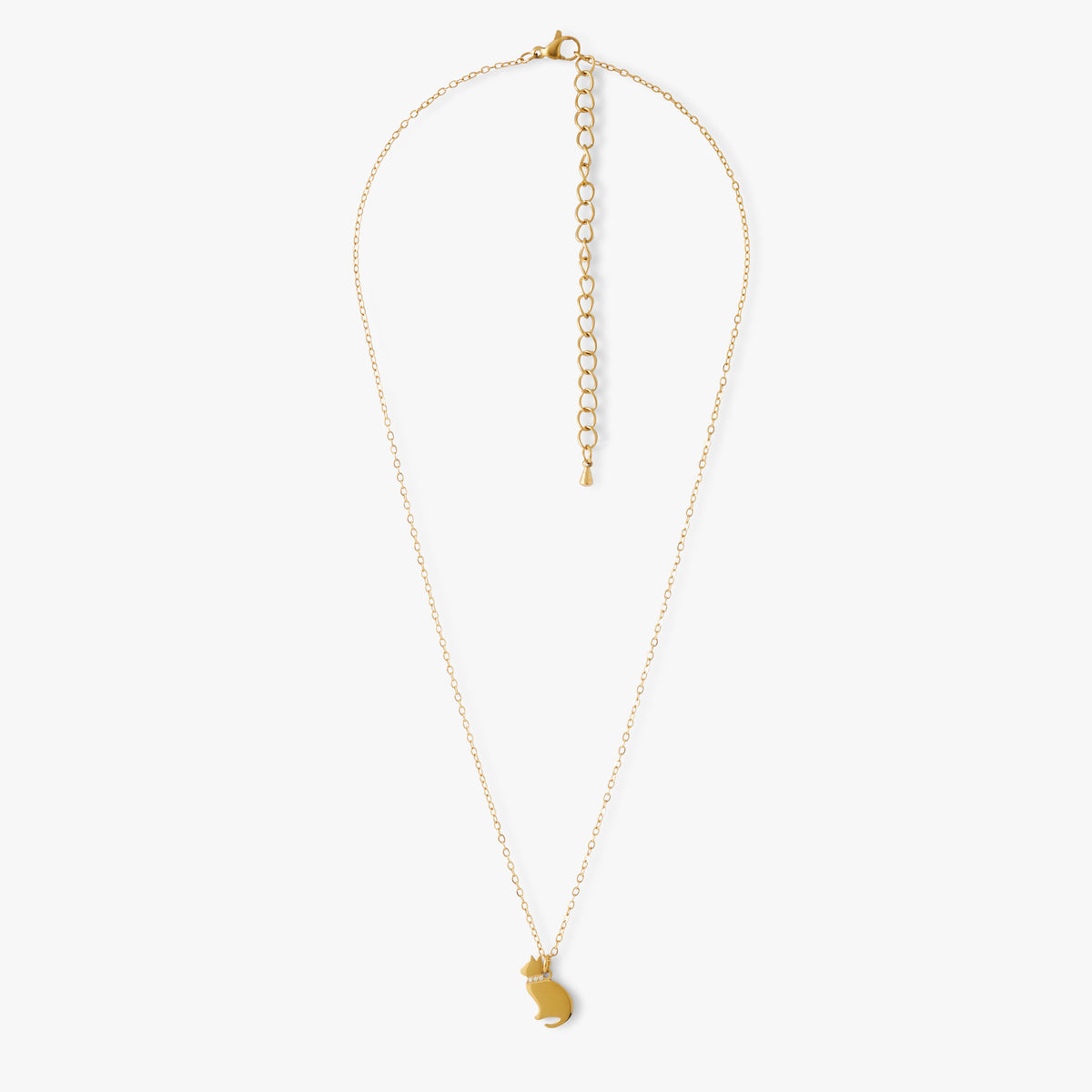 Collier pendentif chat Acier