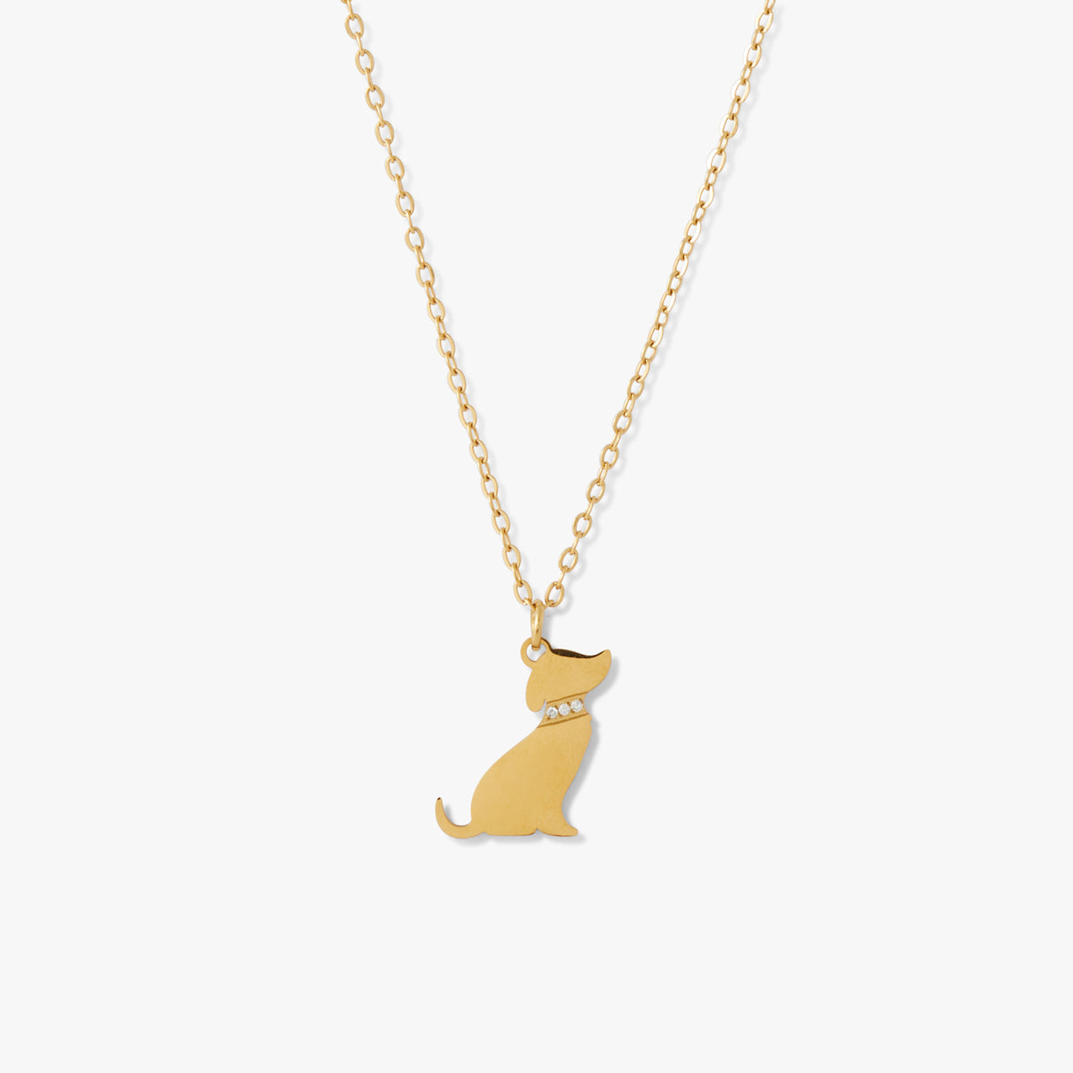 Collier pendentif chien Acier