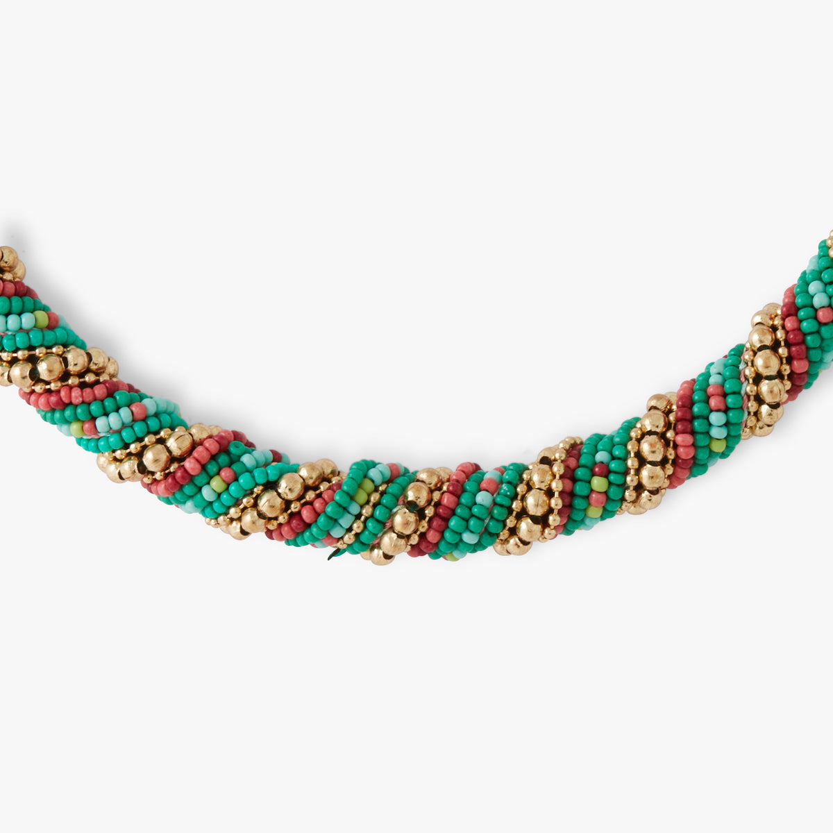 Collier court perles de rocailles