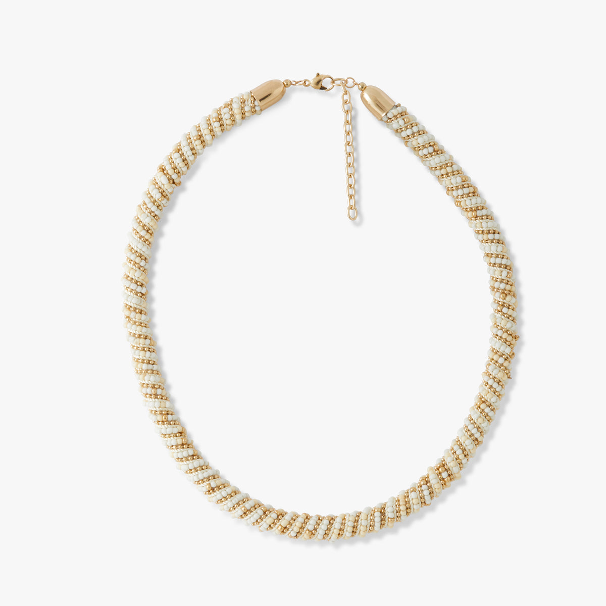 Collier court perles de rocailles