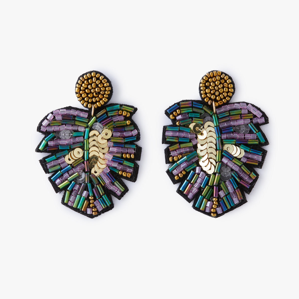 Boucles d'oreilles feuilles de monstera Tropical Feel