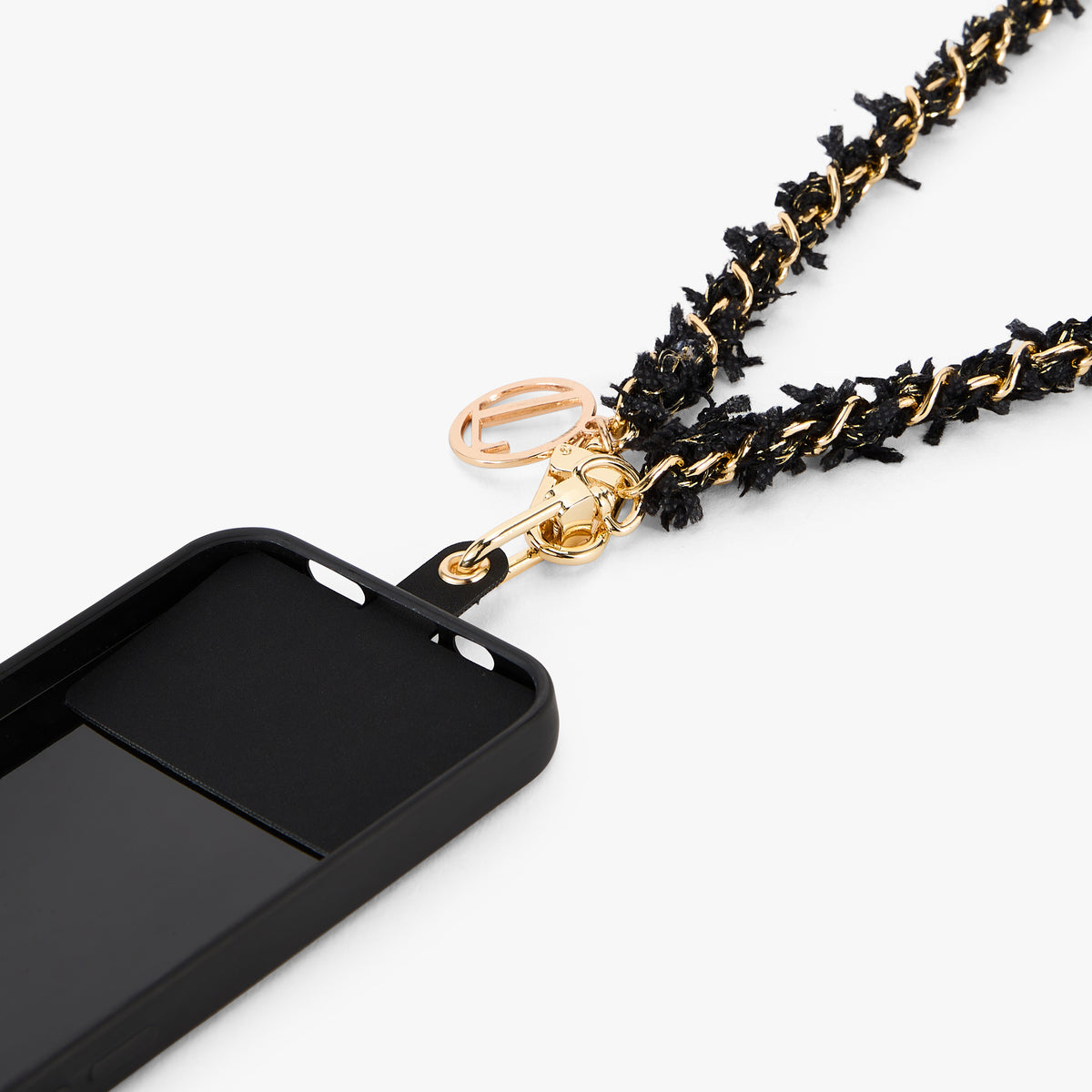 Chaine de téléphone noir Patty