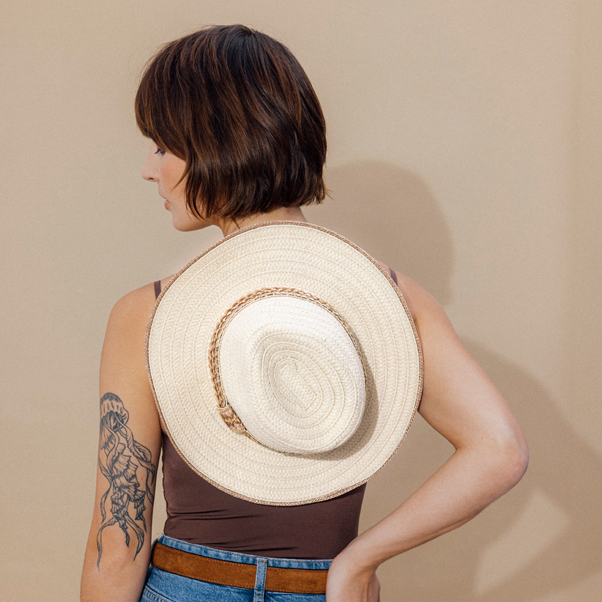 Chapeau beige Pimprenelle