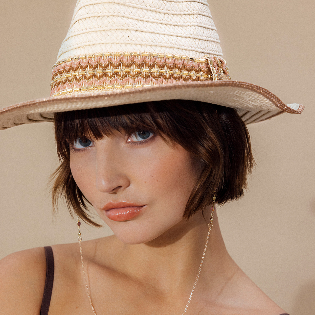 Chapeau beige Pimprenelle