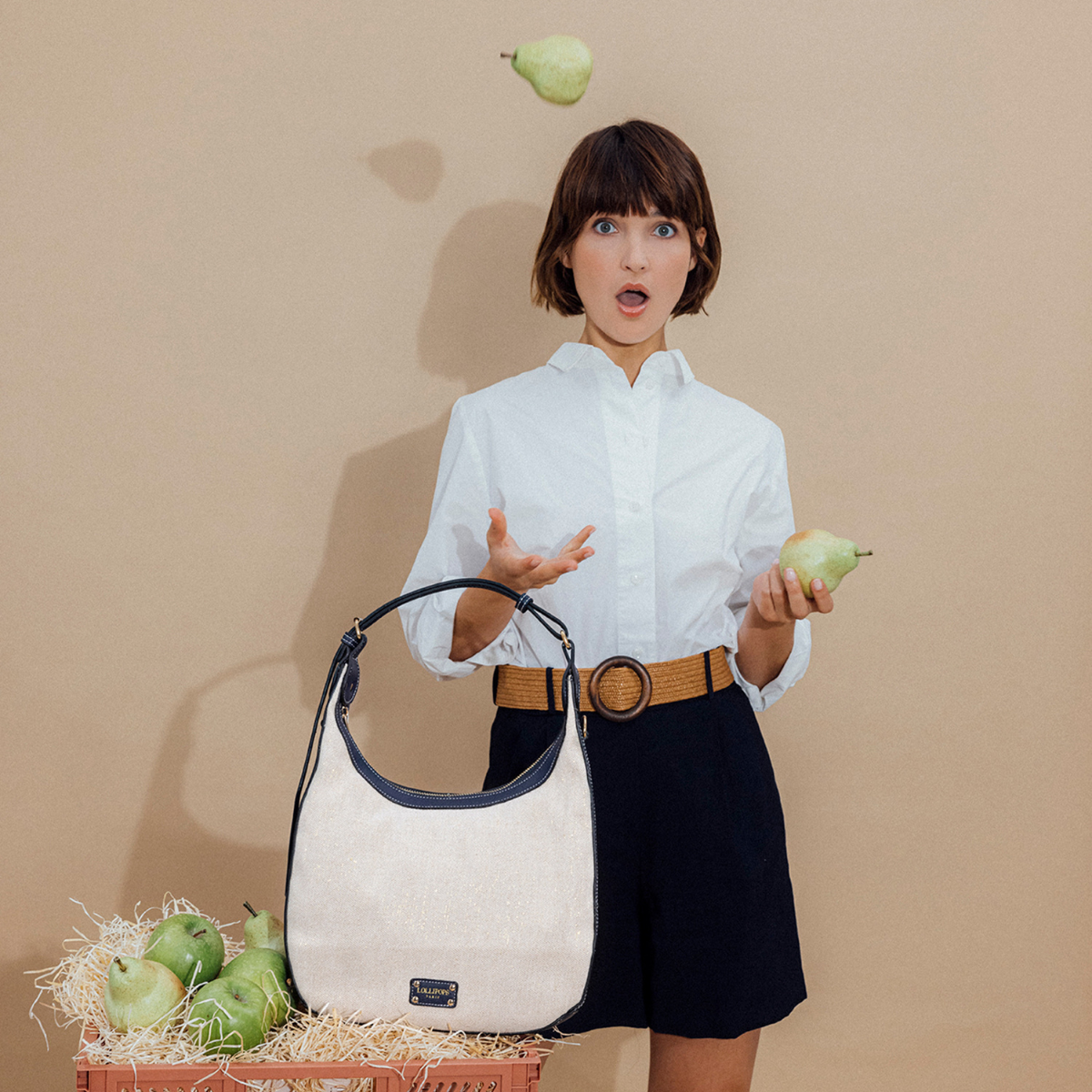 Grand hobo bleu marine Patrizia