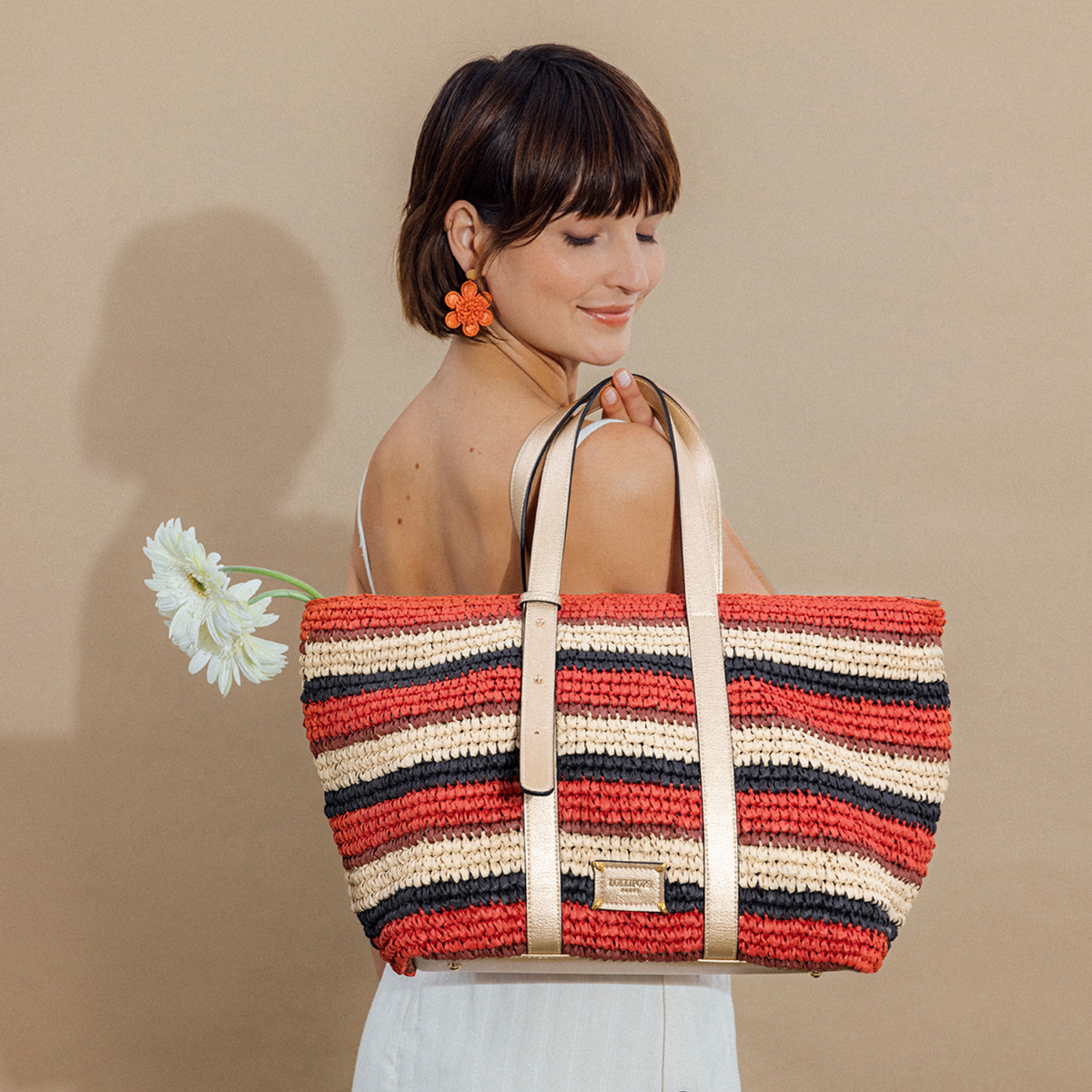 Sac shopper L brique Preziosa