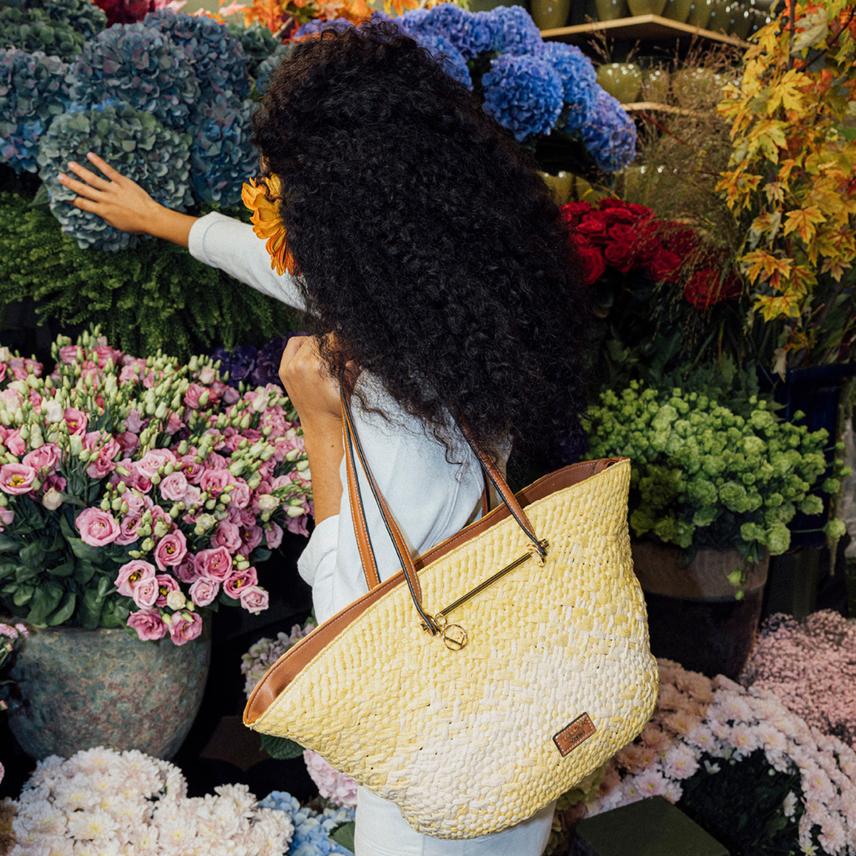 Sac panier jaune Poupidoo