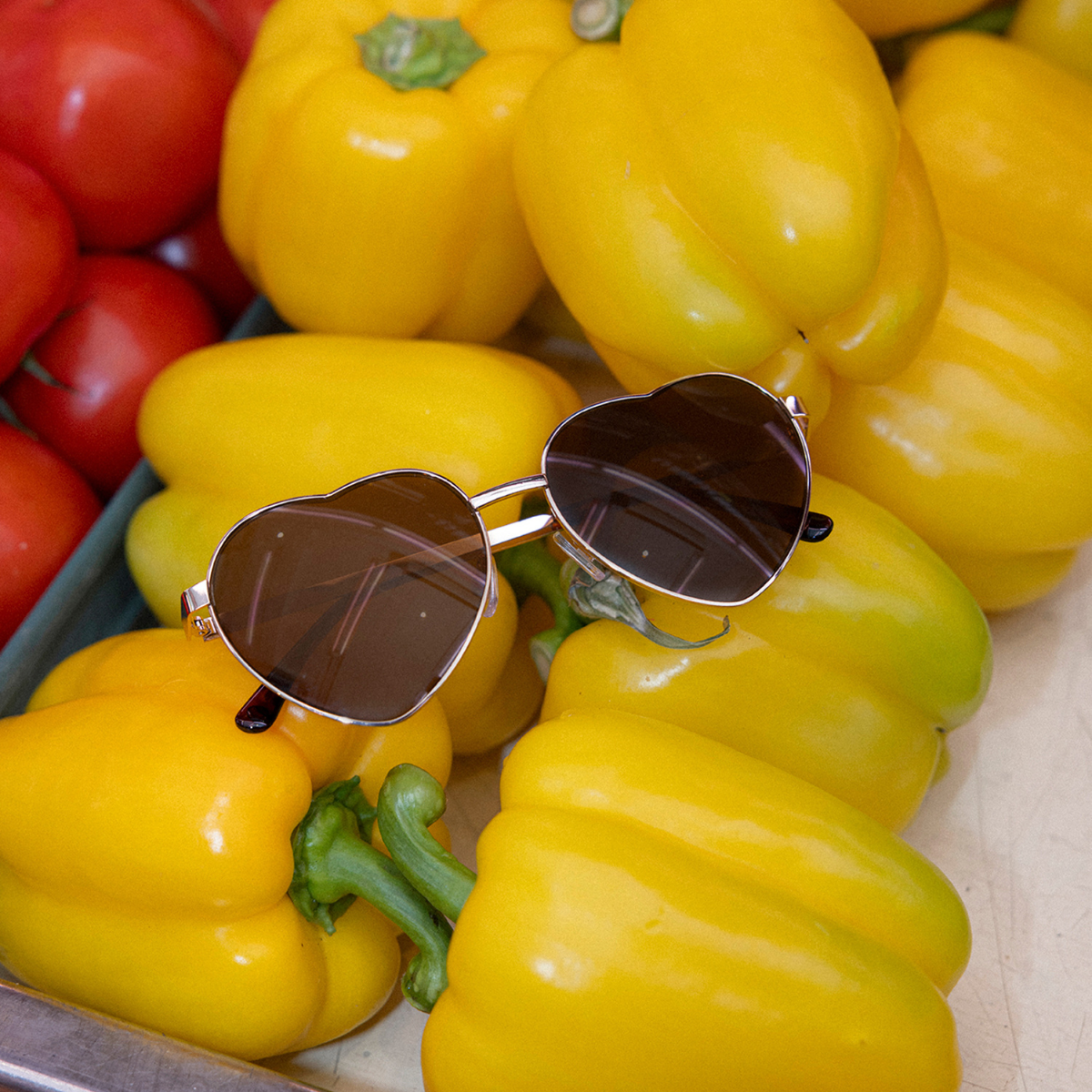 Lunettes de soleil forme cœur