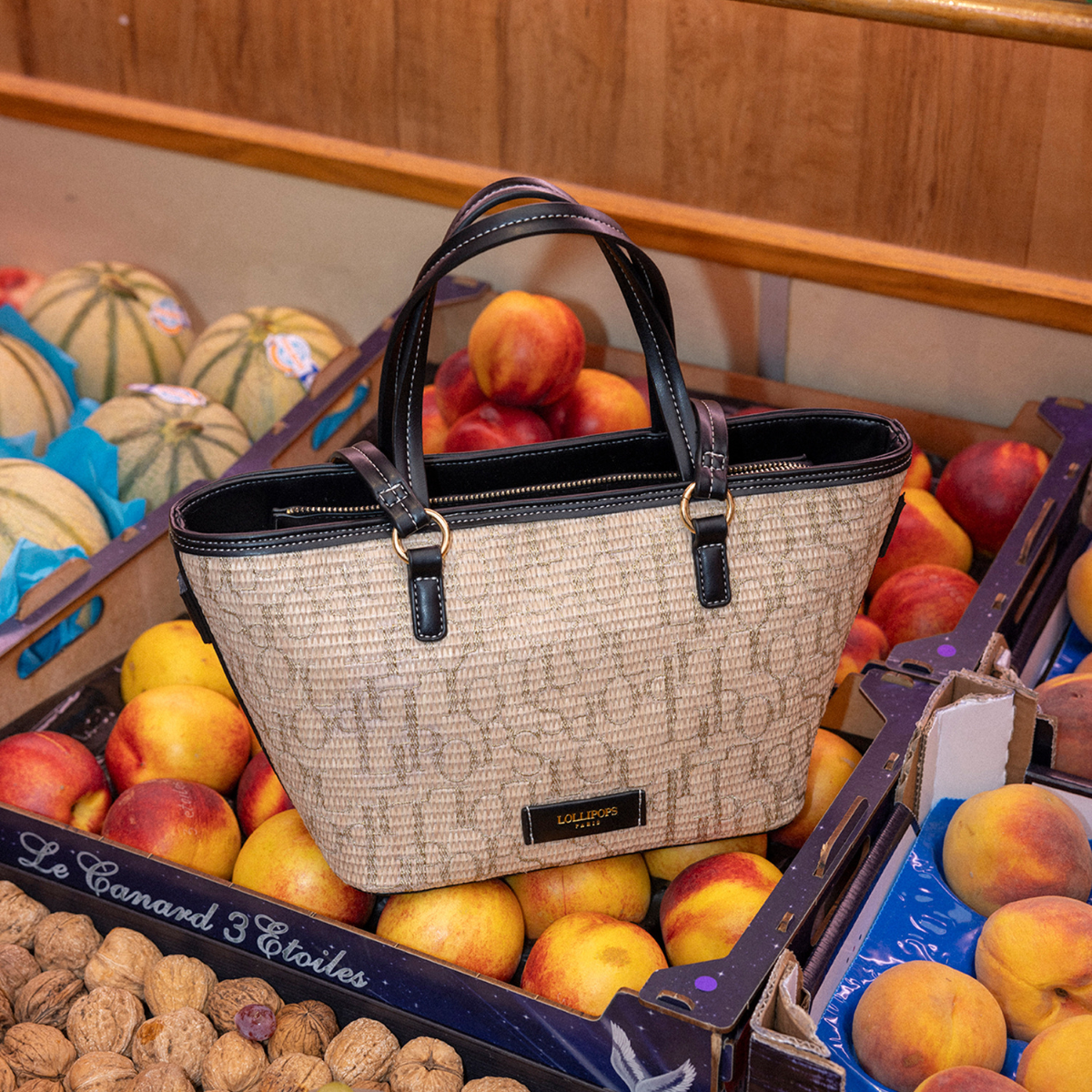 Sac shopper M noir Primavera