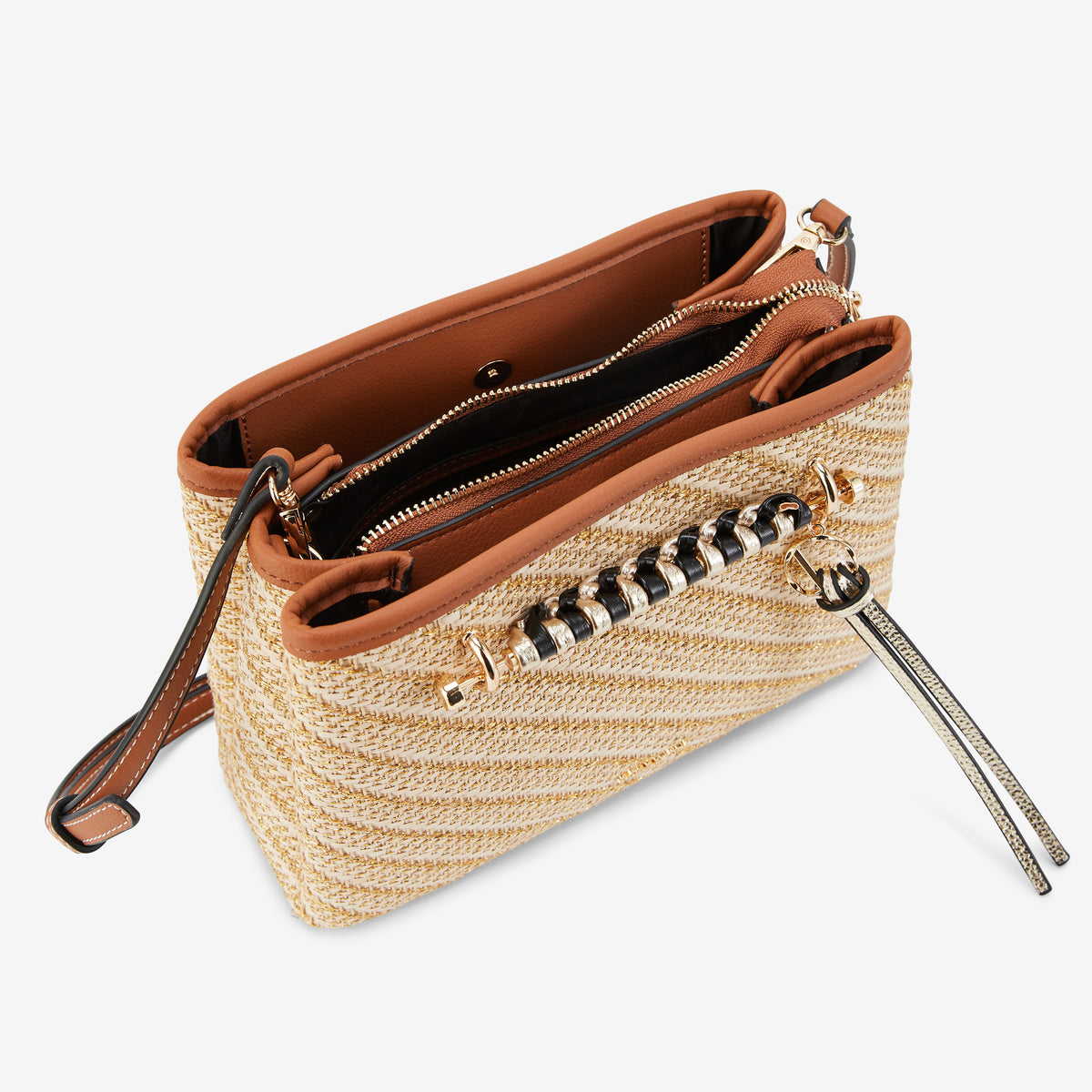 Sac porté épaule M doré P-Kitami