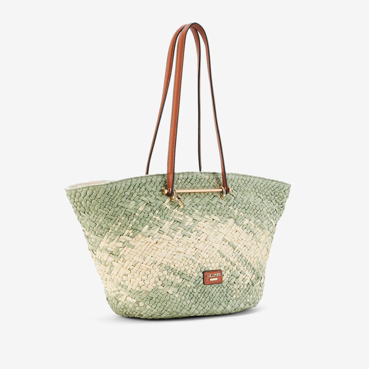 Sac panier vert amande Poupidoo