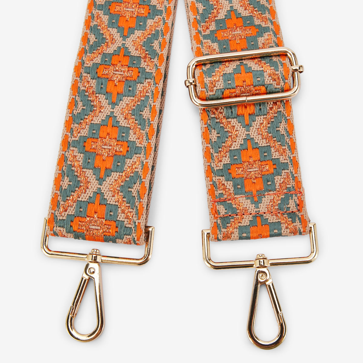 Bandoulière orange Pompom