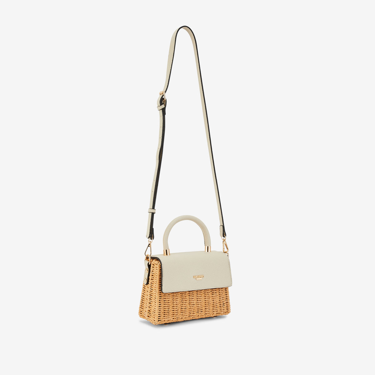 Petit sac porté épaule ivoire Pietra