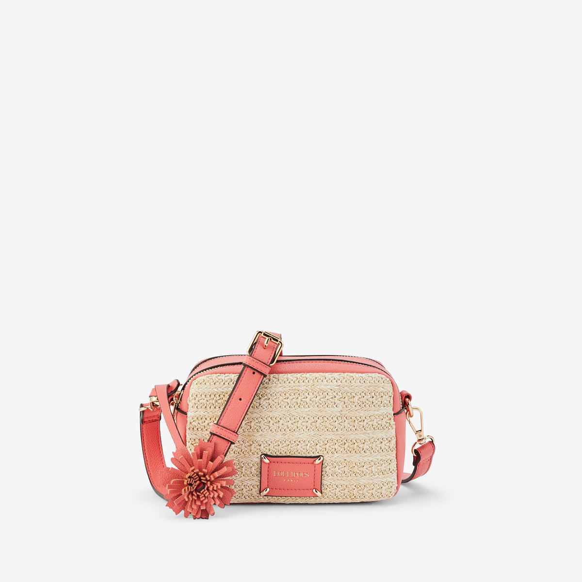 Petit sac porté épaule corail Palmira