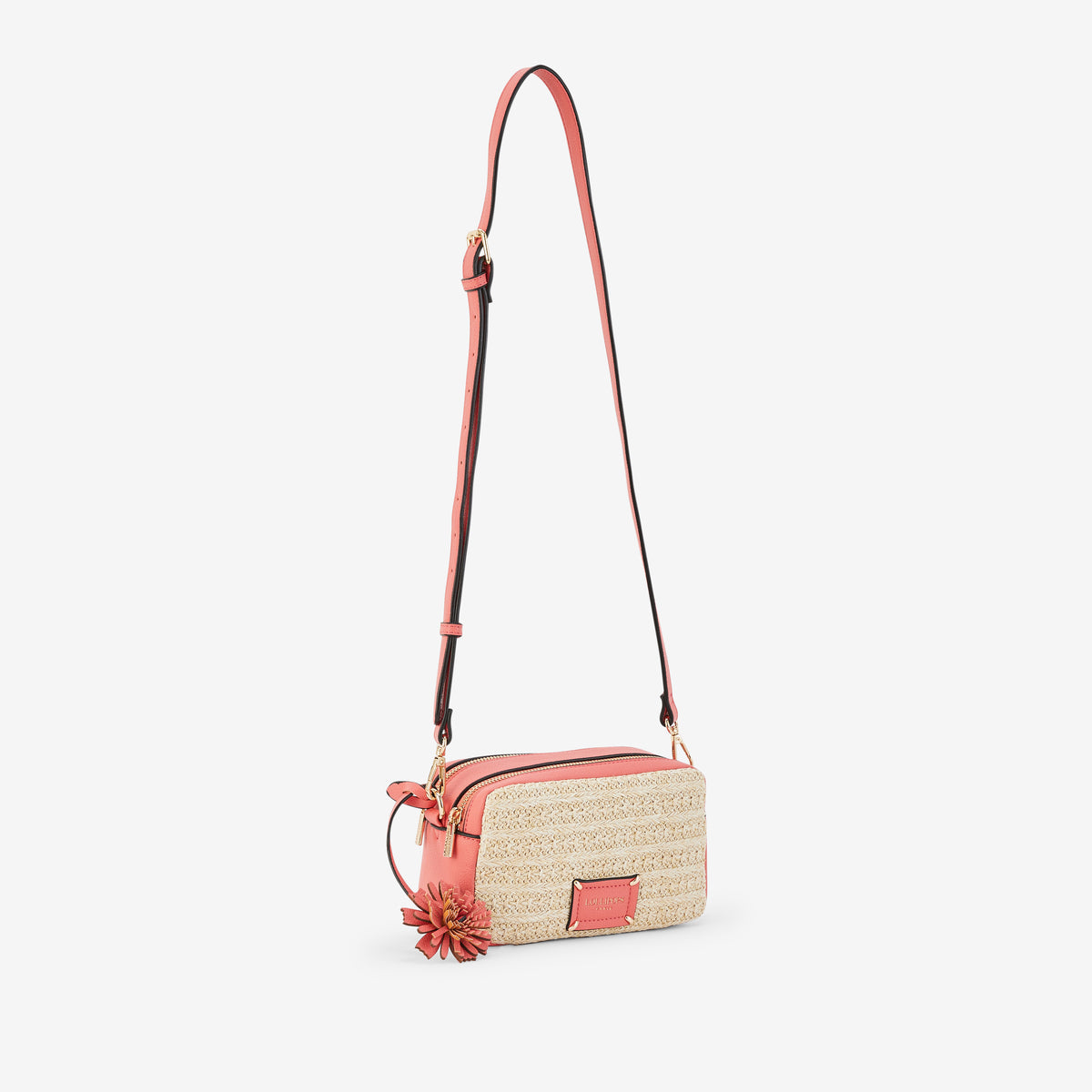 Petit sac porté épaule corail Palmira