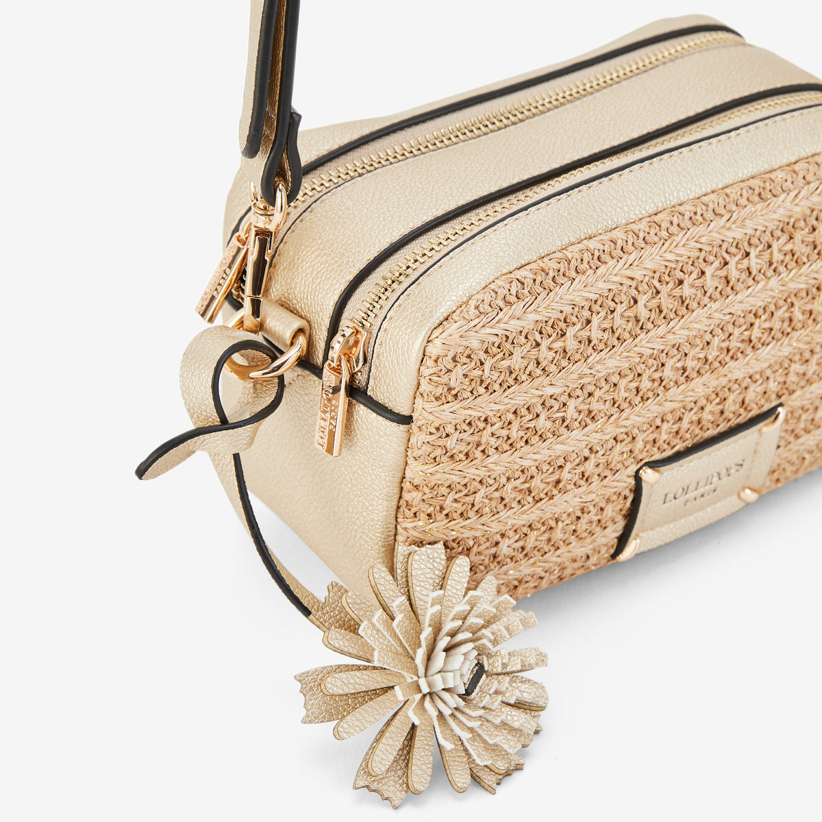 Petit sac porté épaule doré Palmira