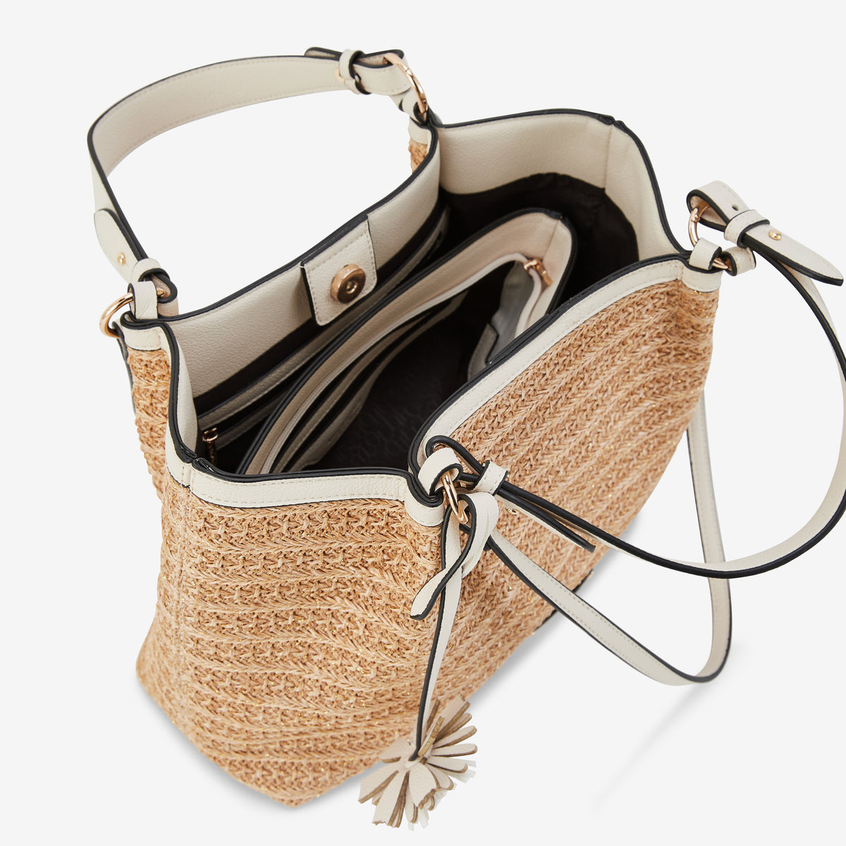 Sac shopper ivoire Palmira