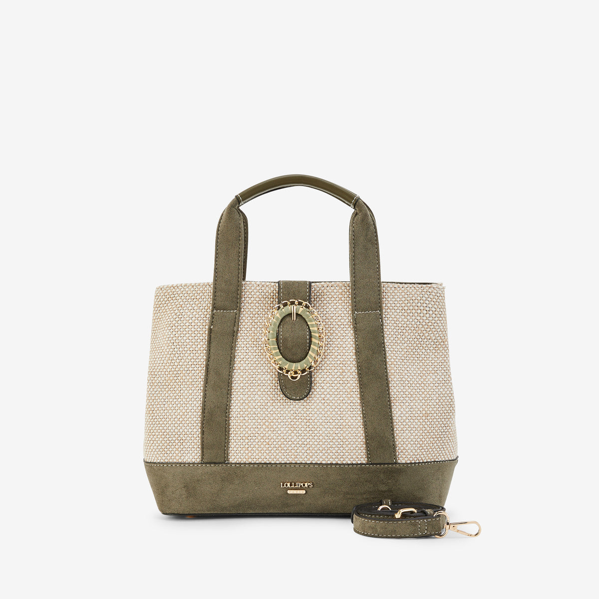 Sac shopper M kaki Paisley