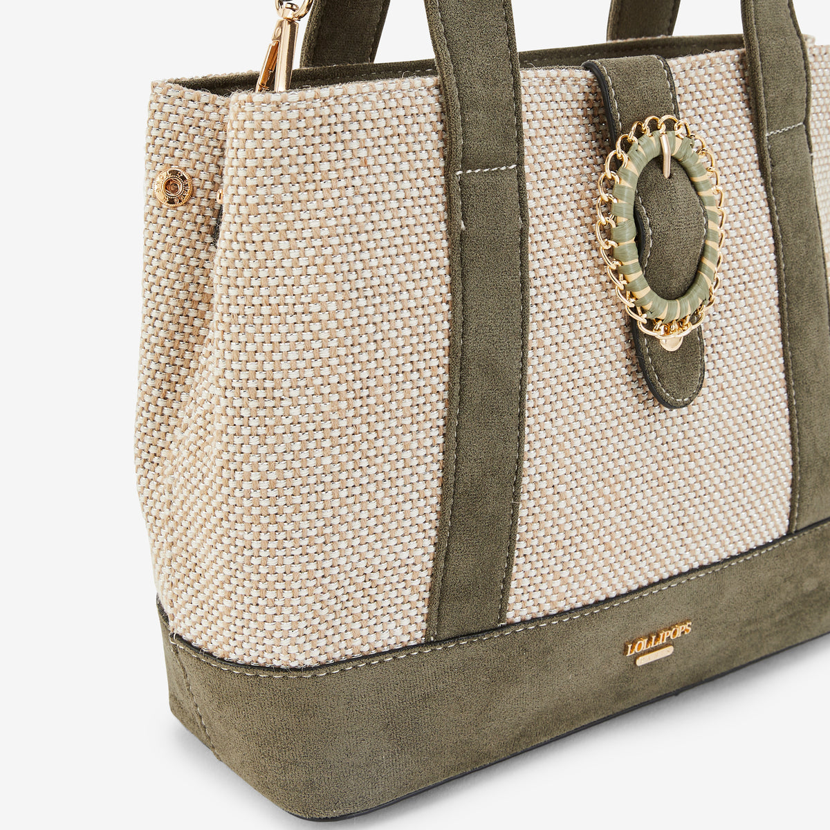 Sac shopper M kaki Paisley