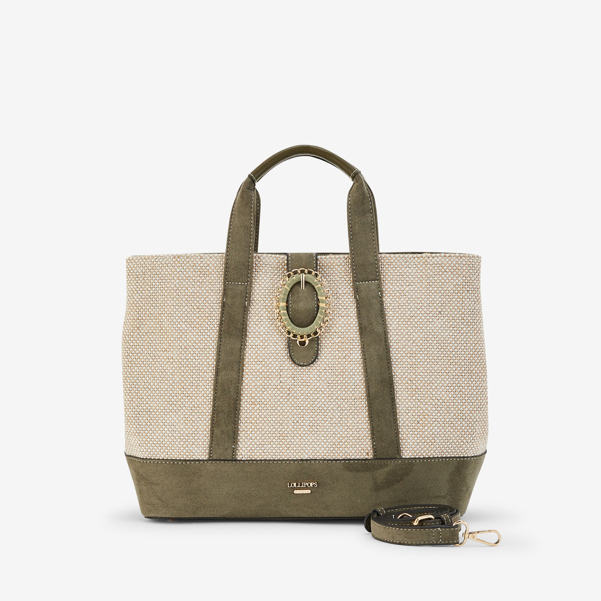 Grand sac shopper kaki Paisley