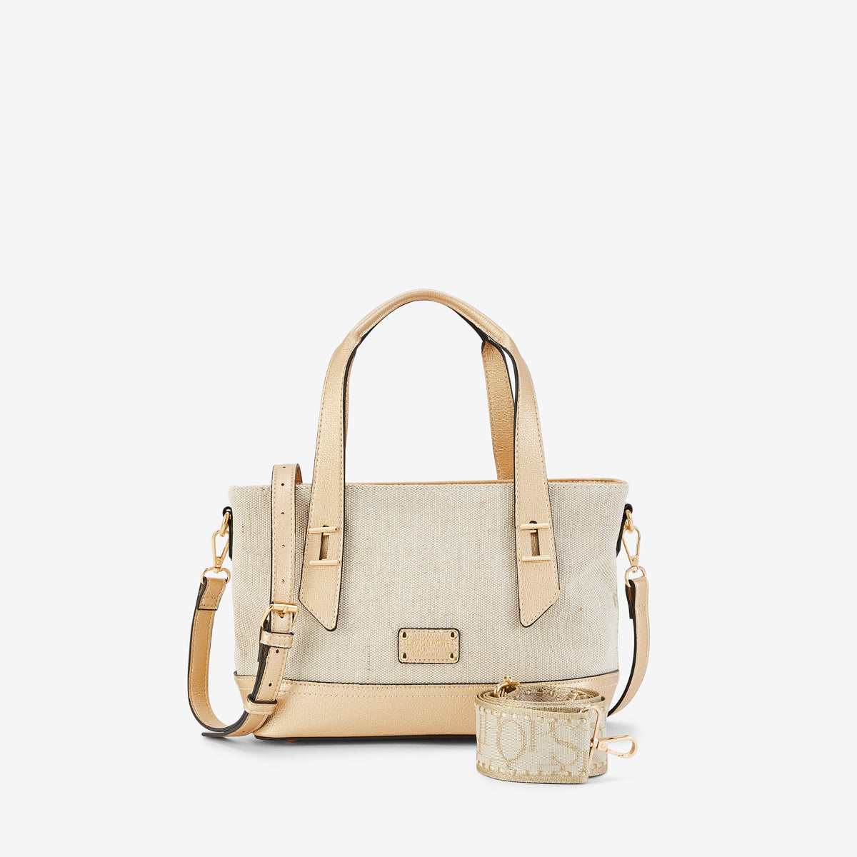 Petit sac shopper doré Patrizia