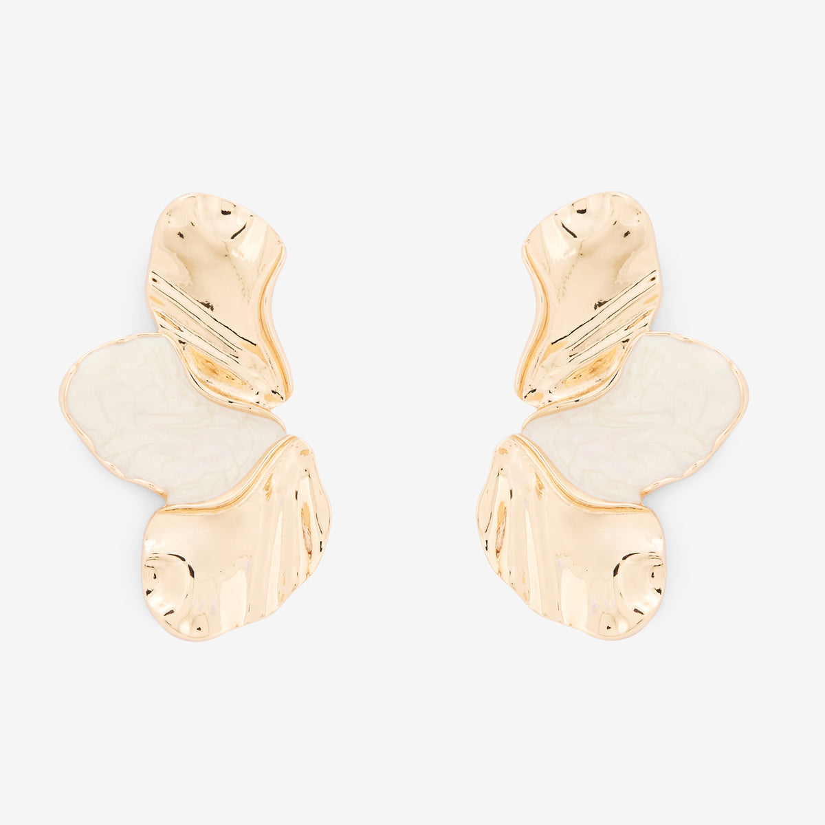 Boucles d'oreilles demi fleur - Ivory Bloom