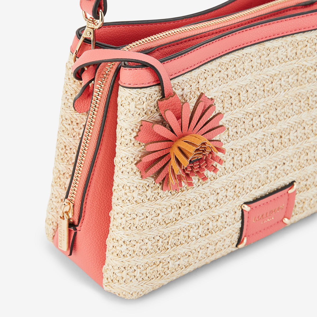 Sac multi poches corail Palmira