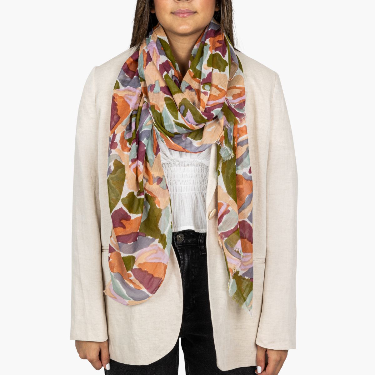 Foulard rectangulaire multicolore Penelopa