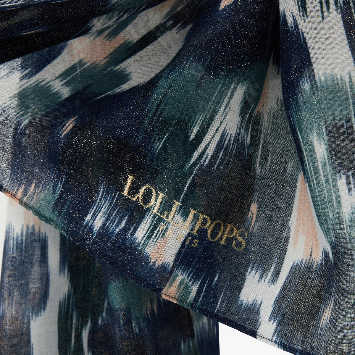 Foulard rectangulaire bleu Pluma