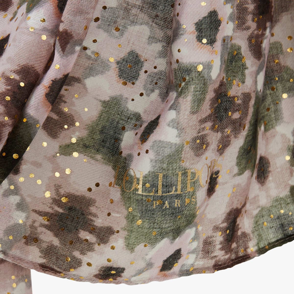 Foulard rectangulaire kaki Pya