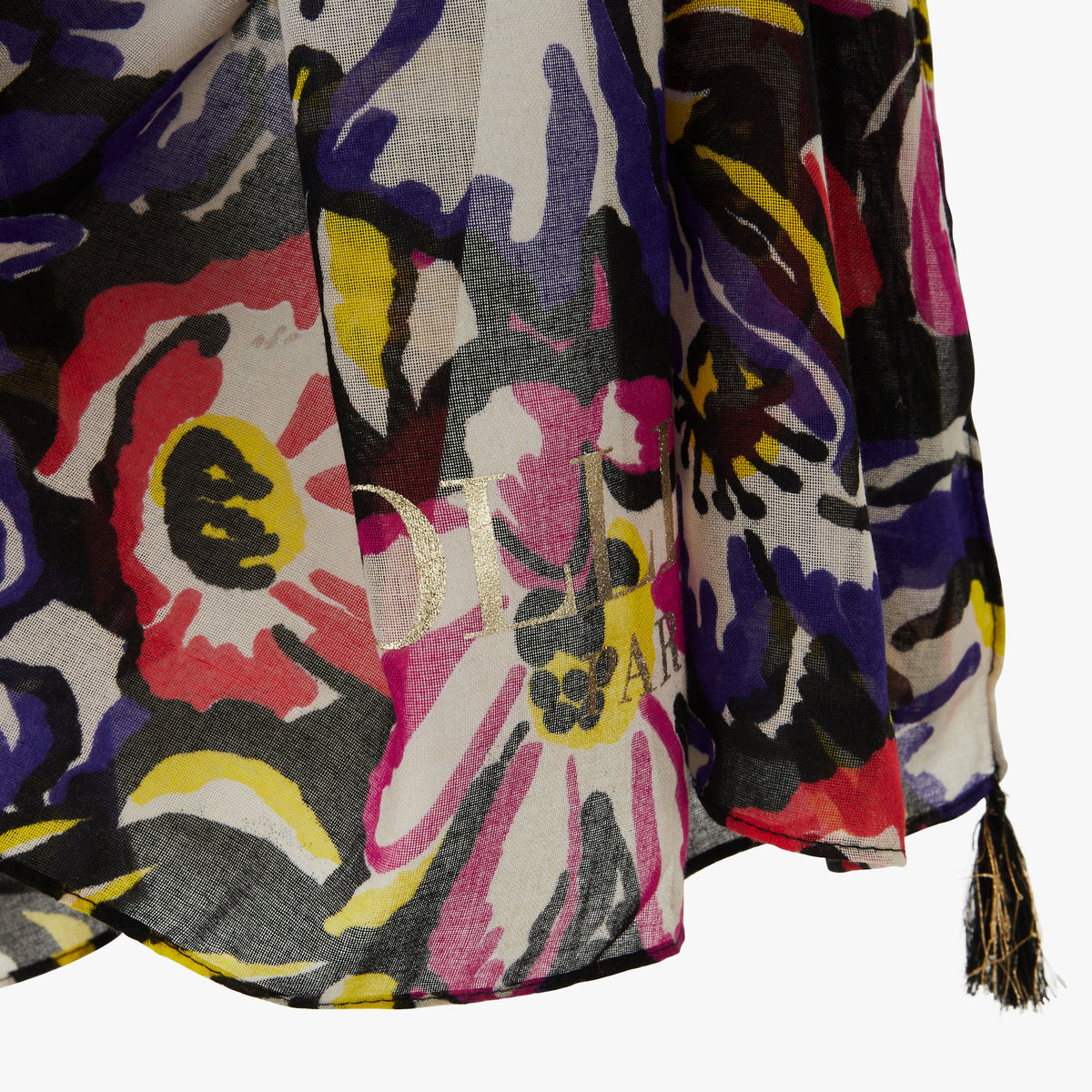 Foulard rectangulaire noir Prunelle