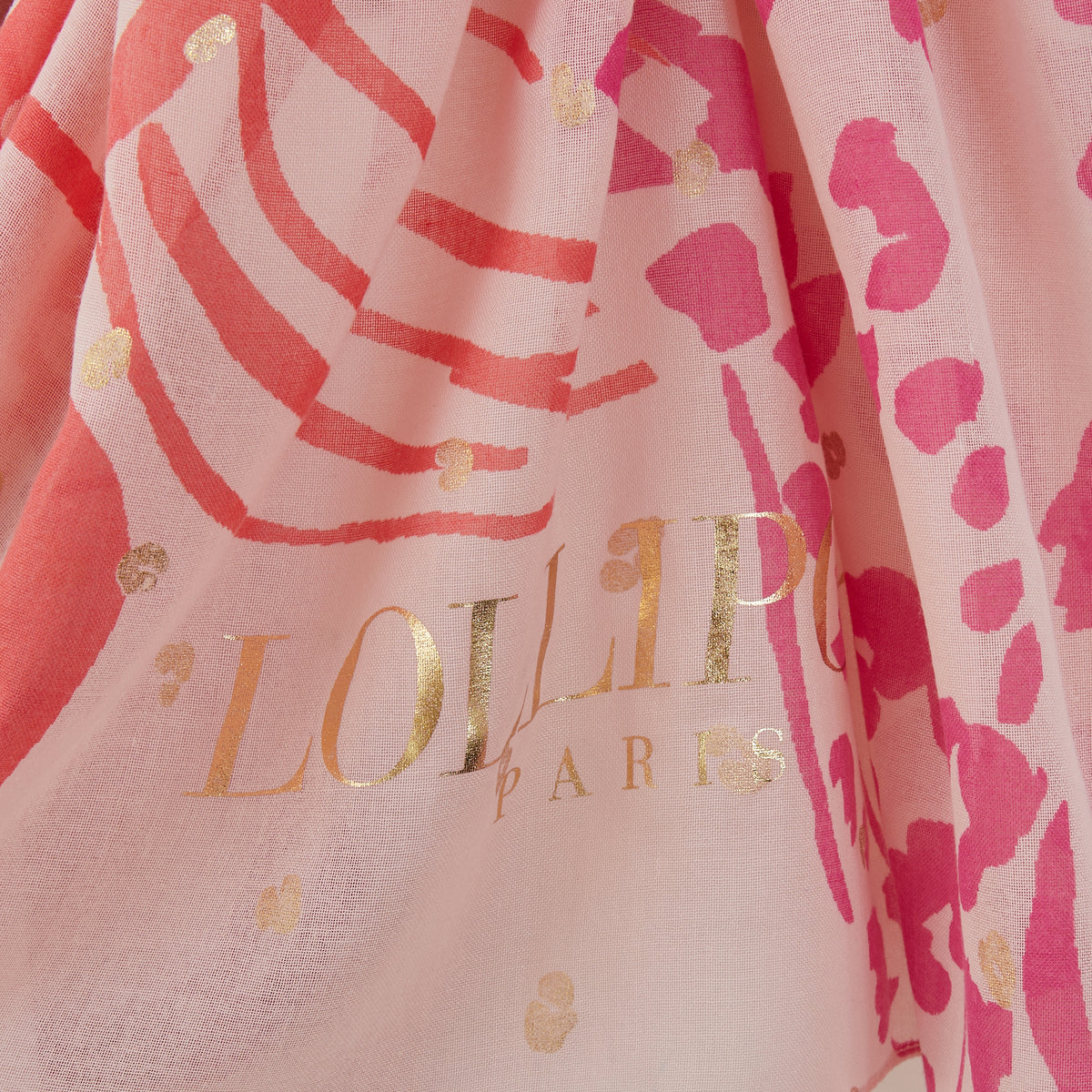 Foulard rectangulaire corail Paminia