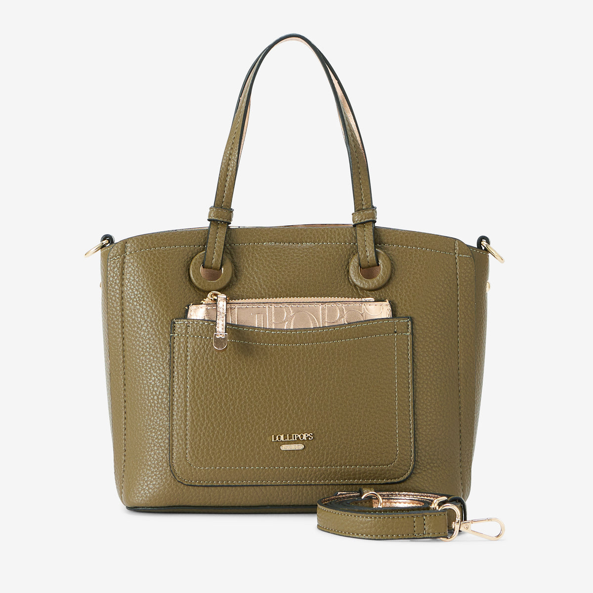 Sac shopper kaki Riada