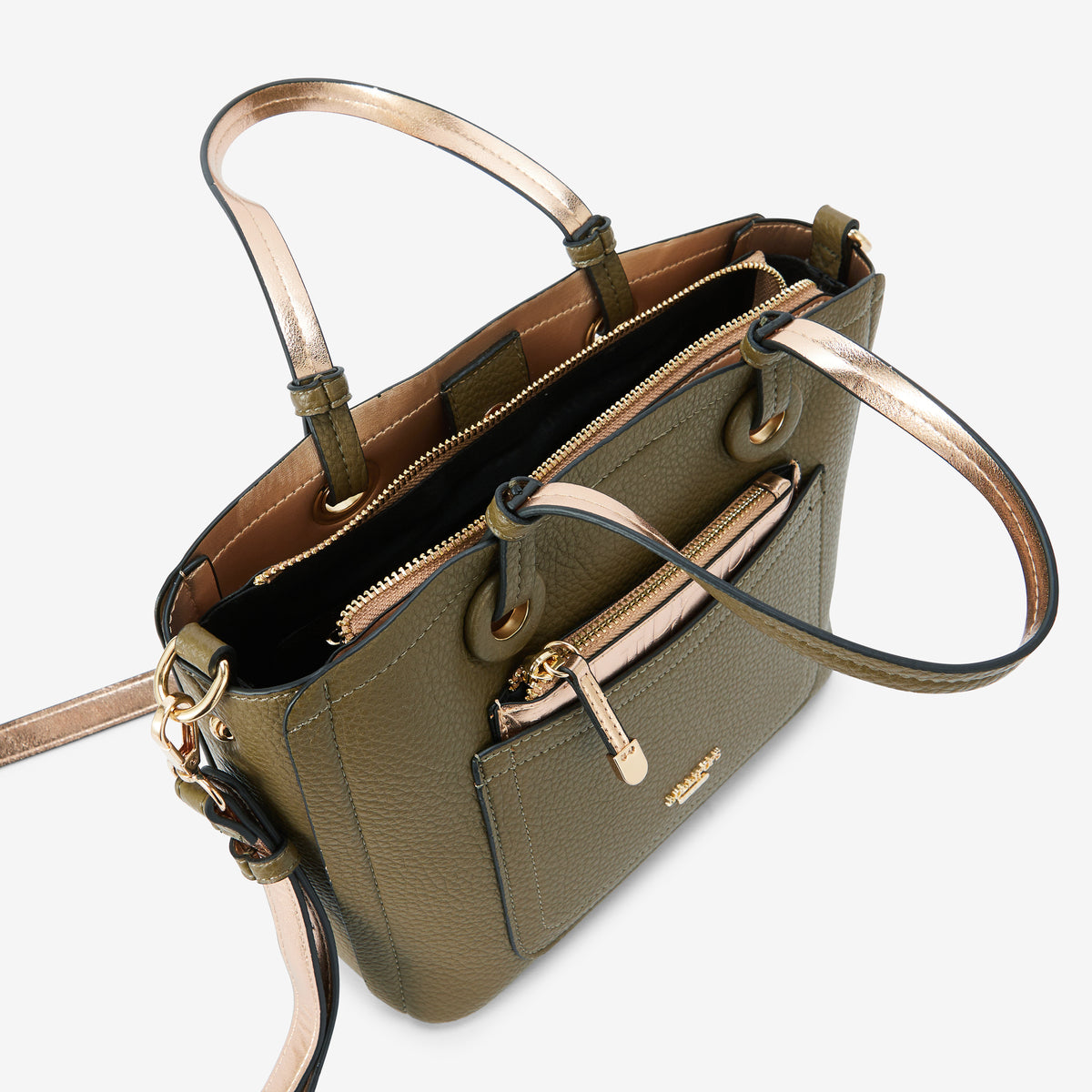 Sac shopper kaki Riada