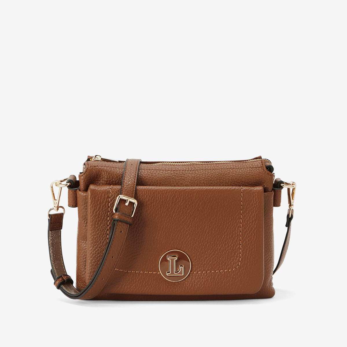 Sac multi-poches cognac Rosabelle