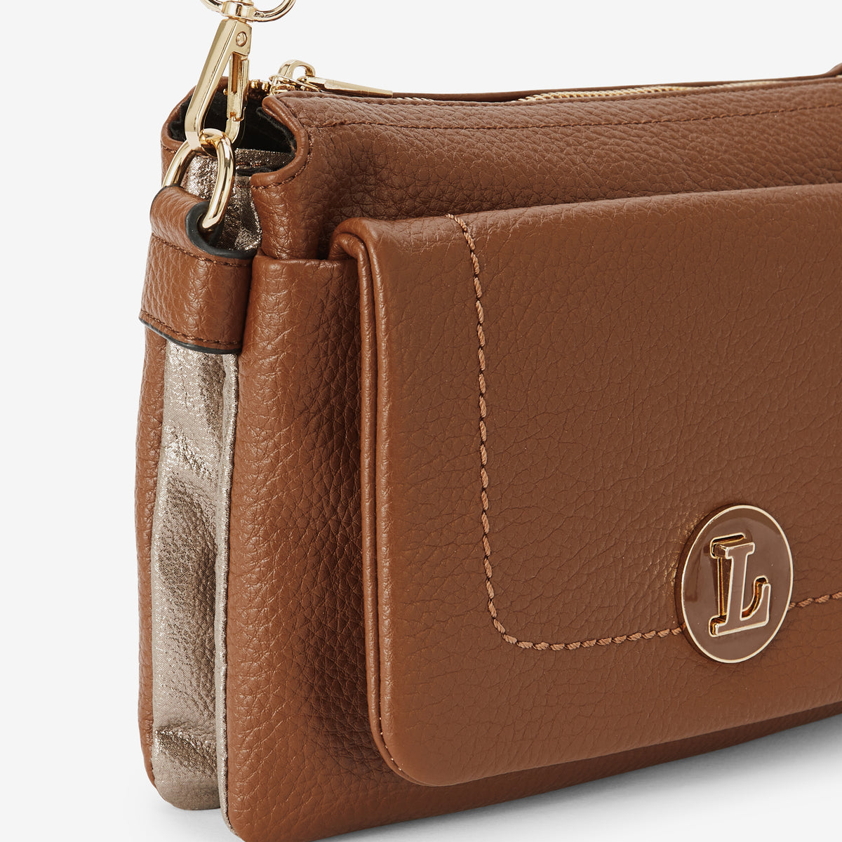 Sac multi-poches cognac Rosabelle