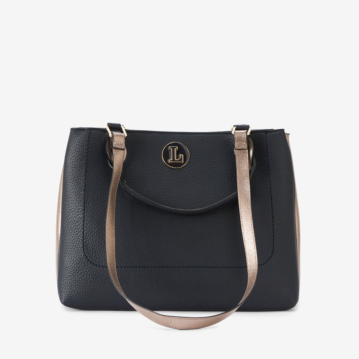 Sac shopper L bleu marine Rosabelle