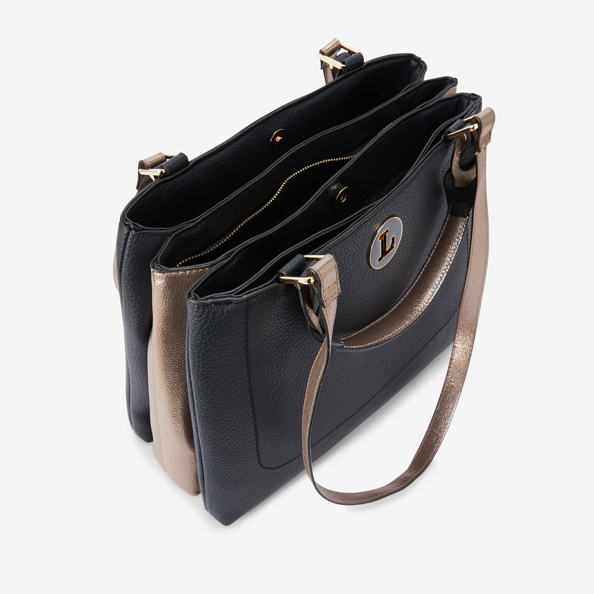 Sac shopper L bleu marine Rosabelle